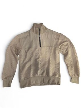 Mens Quarter Zip Pullover Sweater Long Sleeve Sweatshirt - Brand New